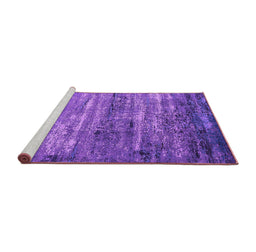 Sideview of Machine Washable Oriental Purple Industrial Area Rugs, wshurb2496pur