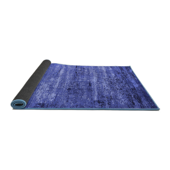 Sideview of Oriental Blue Industrial Rug, urb2496blu