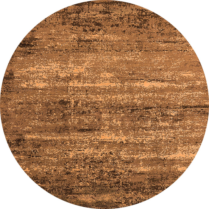 Round Oriental Orange Industrial Rug, urb2496org