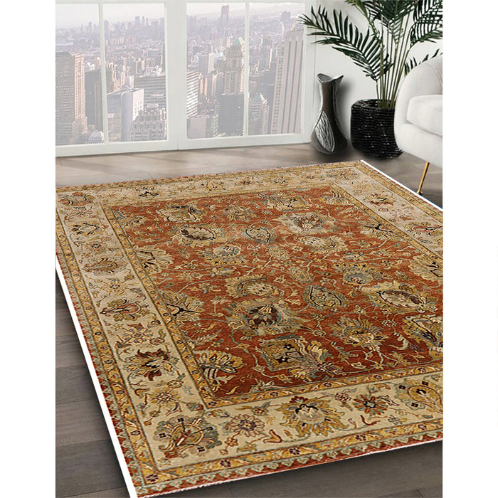 Machine Washable Industrial Modern Mahogany Brown Rug in a Family Room, wshurb2497
