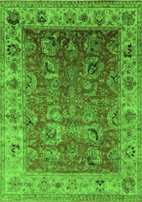 Oriental Green Traditional Rug, urb2497grn