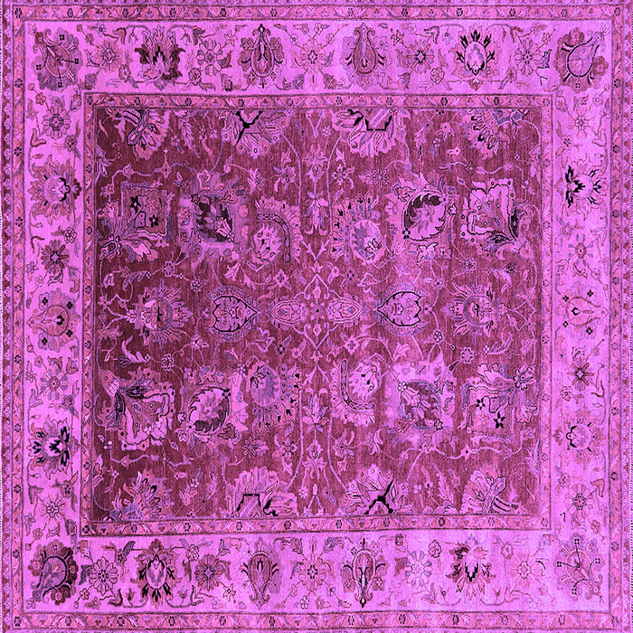Square Oriental Purple Traditional Rug, urb2497pur