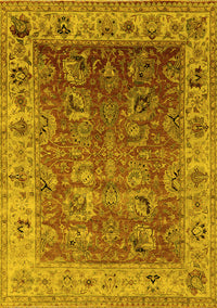 Oriental Yellow Traditional Rug, urb2497yw