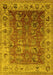 Oriental Yellow Traditional Rug, urb2497yw