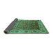 Sideview of Oriental Turquoise Traditional Rug, urb2497turq