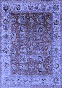 Oriental Blue Traditional Rug, urb2497blu