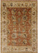 Mid-Century Modern Mahogany Brown Oriental Rug, urb2497