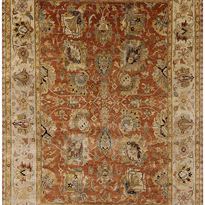 Mid-Century Modern Mahogany Brown Oriental Rug, urb2497