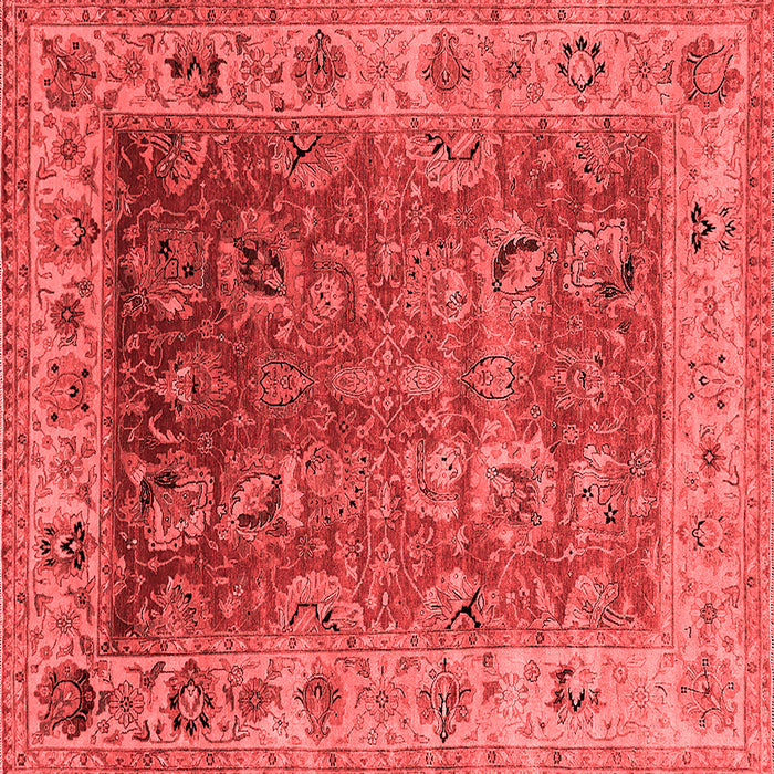 Machine Washable Oriental Red Traditional Rug, wshurb2497red