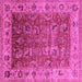 Square Oriental Pink Traditional Rug, urb2497pnk