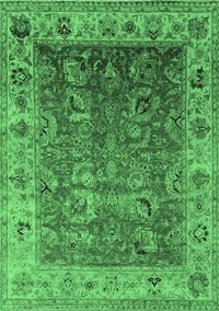 Oriental Emerald Green Traditional Rug, urb2497emgrn