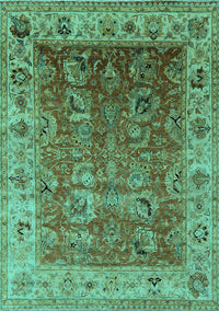 Oriental Turquoise Traditional Rug, urb2497turq