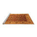 Sideview of Machine Washable Oriental Orange Traditional Area Rugs, wshurb2497org