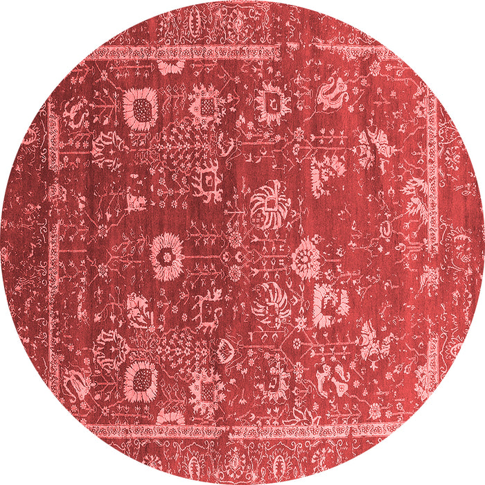 Machine Washable Oriental Red Industrial Rug, wshurb2498red