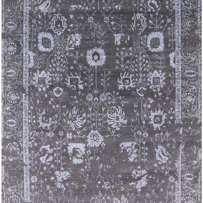 Mid-Century Modern Gray Oriental Rug, urb2498