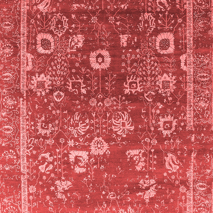 Machine Washable Oriental Red Industrial Rug, wshurb2498red