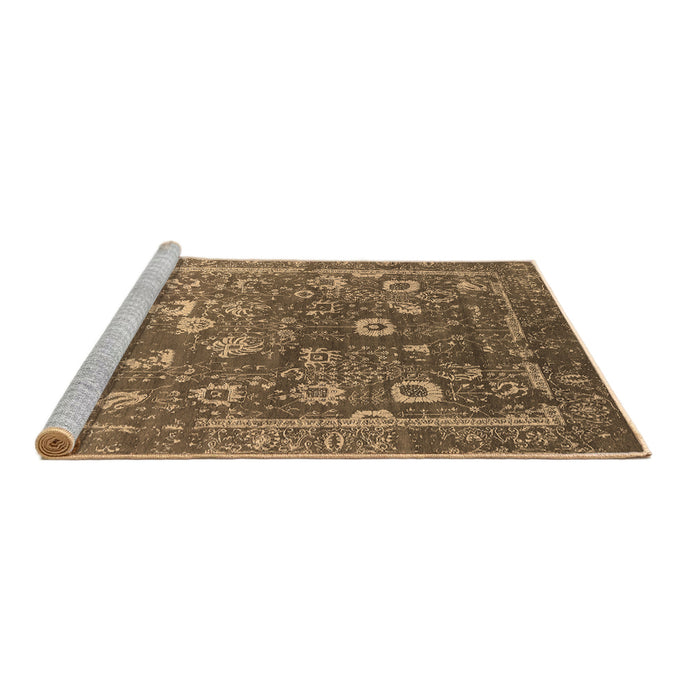Sideview of Machine Washable Oriental Brown Industrial Rug, wshurb2498brn