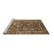 Sideview of Machine Washable Oriental Brown Industrial Rug, wshurb2498brn