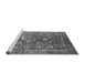 Sideview of Machine Washable Oriental Gray Industrial Rug, wshurb2498gry