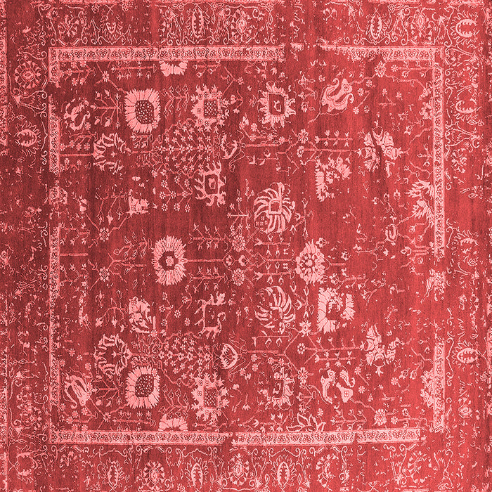 Machine Washable Oriental Red Industrial Rug, wshurb2498red