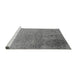 Sideview of Machine Washable Oriental Gray Industrial Rug, wshurb2499gry