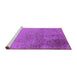 Sideview of Machine Washable Oriental Purple Industrial Area Rugs, wshurb2499pur