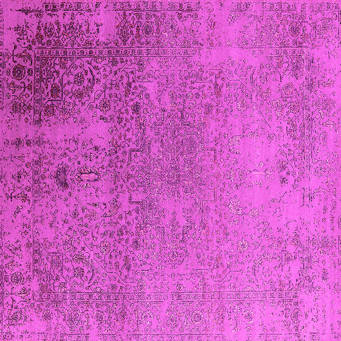 Square Machine Washable Oriental Pink Industrial Rug, wshurb2499pnk