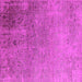 Square Machine Washable Oriental Pink Industrial Rug, wshurb2499pnk