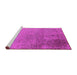 Sideview of Machine Washable Oriental Pink Industrial Rug, wshurb2499pnk