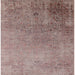 Square Mid-Century Modern Puce Purple Oriental Rug, urb2499