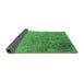 Sideview of Oriental Emerald Green Industrial Rug, urb2499emgrn