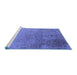 Sideview of Machine Washable Oriental Blue Industrial Rug, wshurb2499blu