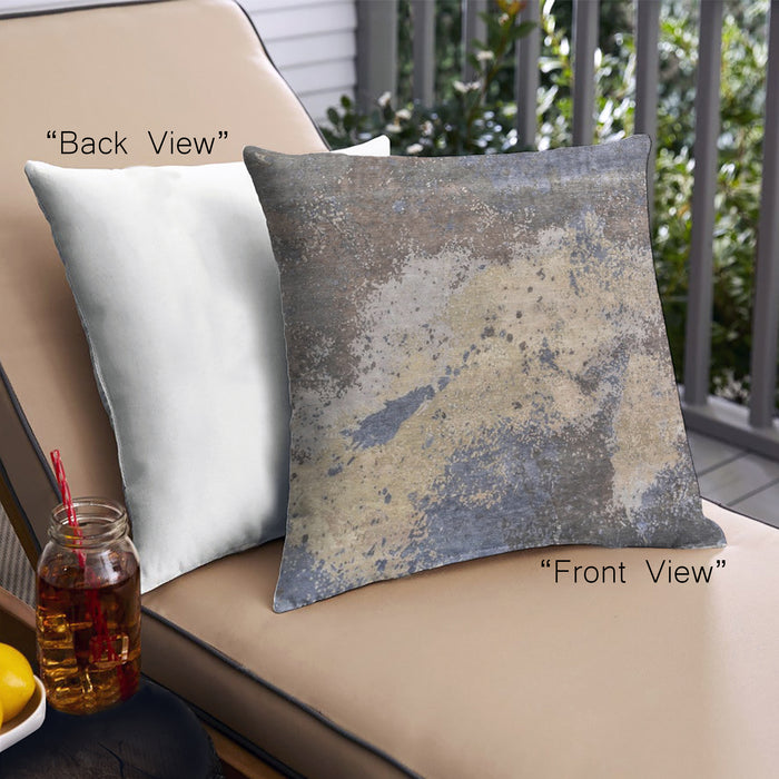 Front View of Mid-Century Modern Urban Square Cloudy Gray Throw Pillow, 18 inch by 18 inch, pwurb24