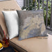 Front View of Mid-Century Modern Urban Square Cloudy Gray Throw Pillow, 18 inch by 18 inch, pwurb24