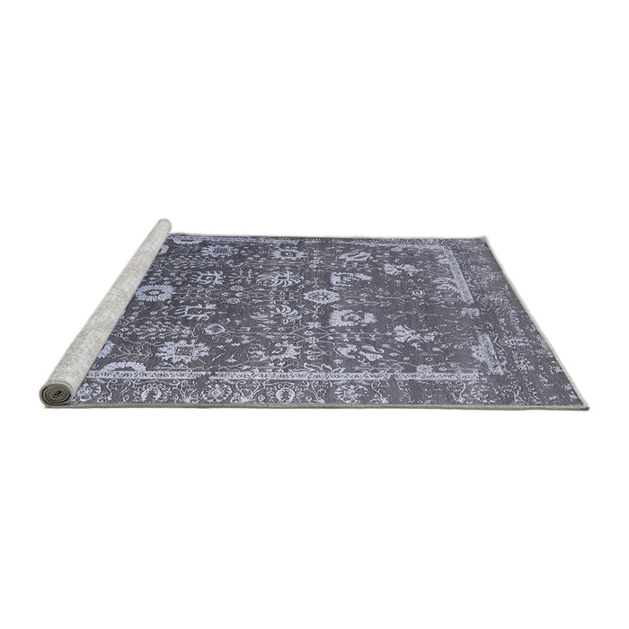 Sideview of Machine Washable Industrial Modern Purple Navy Blue Rug, wshurb2500