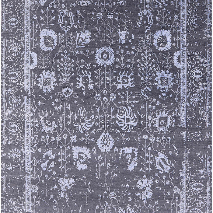 Machine Washable Industrial Modern Purple Navy Blue Rug, wshurb2500