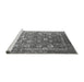 Sideview of Machine Washable Oriental Gray Industrial Rug, wshurb2500gry