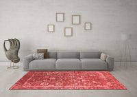 Machine Washable Oriental Red Industrial Rug, wshurb2500red