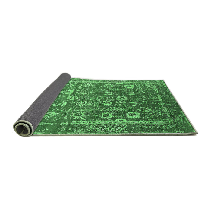 Sideview of Oriental Emerald Green Industrial Rug, urb2500emgrn