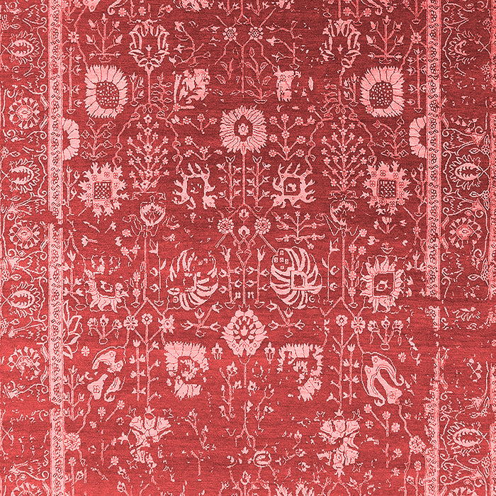 Machine Washable Oriental Red Industrial Rug, wshurb2500red