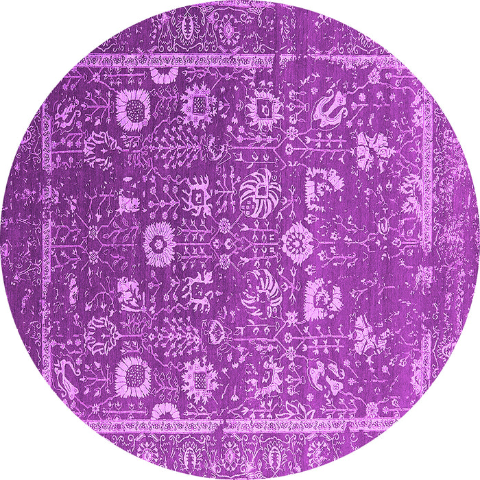 Round Oriental Pink Industrial Rug, urb2500pnk