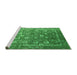 Sideview of Machine Washable Oriental Green Industrial Area Rugs, wshurb2500grn