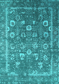 Oriental Turquoise Industrial Rug, urb2500turq