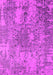 Machine Washable Oriental Pink Industrial Rug, wshurb2501pnk