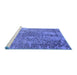 Sideview of Machine Washable Oriental Blue Industrial Rug, wshurb2501blu