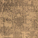 Square Oriental Brown Industrial Rug, urb2501brn