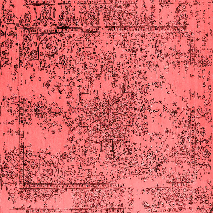 Machine Washable Oriental Red Industrial Rug, wshurb2501red