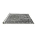 Sideview of Machine Washable Oriental Gray Industrial Rug, wshurb2501gry