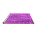 Sideview of Machine Washable Oriental Pink Industrial Rug, wshurb2501pnk