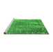 Sideview of Machine Washable Oriental Green Industrial Area Rugs, wshurb2501grn